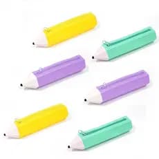 Bolsa De Lápis De Silicone Em Formato , Caixa De Armazenamento Macia , Papelaria Para Estudantes