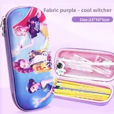 Estojo K-Pop Demon Hunters Caixa De Lápis Huntrix Kpop Pen Box Bolsa De Caneta 3D