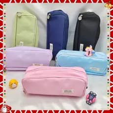 Estojo De Lápis Fofo Para Estudantes Bolsa De Lona Kawaii Caixa Armazenamento De Grande Capacidade