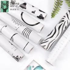 Venda direta de fábrica de papel de parede para paredes de fundo, papel de parede moderno em preto, branco e cinza para