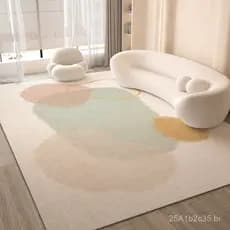 Tapete estilo creme para a sala de estar, tapete de sofá luxuoso e de alta qualidade, tapete espesso estilo francês para