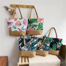 Bolsa de lona elegante, nova bolsa de ombro feminina artística de estilo chinês, bolsa tote simples, bolsa de praia femi
