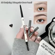 kakashow Definidor De Sobrancelha Triangular De Cabeça Dupla De Longa Duração À Prova D'água Sem Manchas Tatuagem Fina P