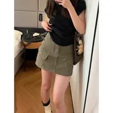 Shorts jeans cortados rasgados com estrela retrô americana, soltos, mais finos, retos, pernas largas, calças médias