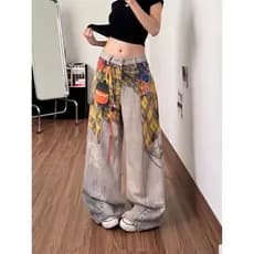 Saia jeans Cargo americana com vários bolsos, cintura alta, aparência mais fina, Anti-reflexo, linha A