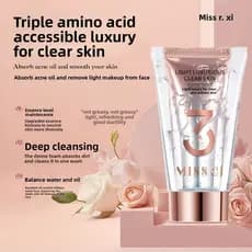 Limpador facial aminoácido limpador facial limpeza tubo duplo limpeza facial controle de óleo cuidados com a pele femini