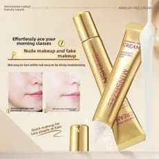 Sem creme facial corretivo iluminador hidratante creme preguiçoso maquiagem Nude creme iluminador facial loção sem creme