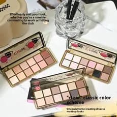 Sombra de olho paleta de cimento sorriso 12 cores fosco terra cor série leite chá paleta paleta cosméticos sombra paleta