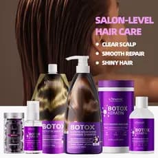 Máscara capilar com queratina Máscara capilar Shampoo da série Care de grande capacidade