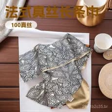 Adequado para todas as estações, lenço longo de seda de dupla camada estilo francês, elegante e sofisticado, ideal para