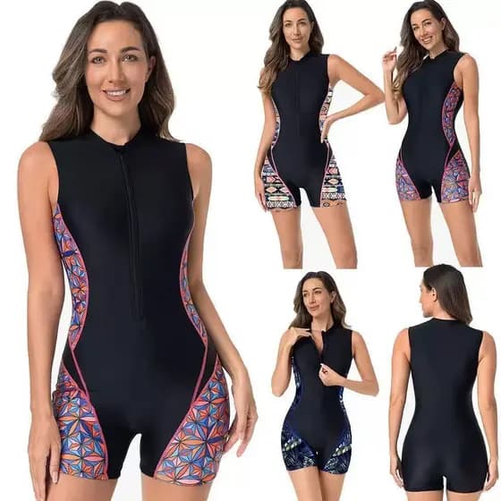 Maiô feminino de uma peça estilo europeu e americano 2026, maiô de surf tipo regata para comércio exterior, roupa de mer