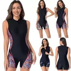 Maiô feminino de uma peça estilo europeu e americano 2026, maiô de surf tipo regata para comércio exterior, roupa de mer