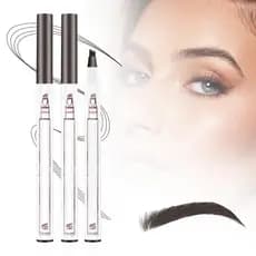 2 Lápis de Sobrancelha Mágicos 3D à Prova d'Água, Caneta de Microblading para Sobrancelhas Aprimorada com 4 Pontas Preci