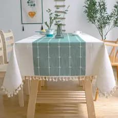 Toalha de mesa moderna e simples, listrada, artística, em tecido xadrez, para venda por atacado, toalha de mesa para bar