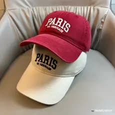 Boné de beisebol bordado em inglês estilo coreano Miss Mo x PARIS, unissex, faz o rosto parecer menor, versátil.