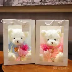 Ursinhos de pelúcia por atacado, brinquedos de pelúcia para o Dia dos Namorados, animais de pelúcia, bonecos de feira, p