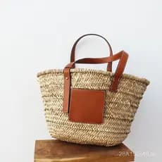 Bolsa de palha para drop-shipping, estilo europeu e americano, bolsa de mão trançada, bolsa para fotos de férias na prai
