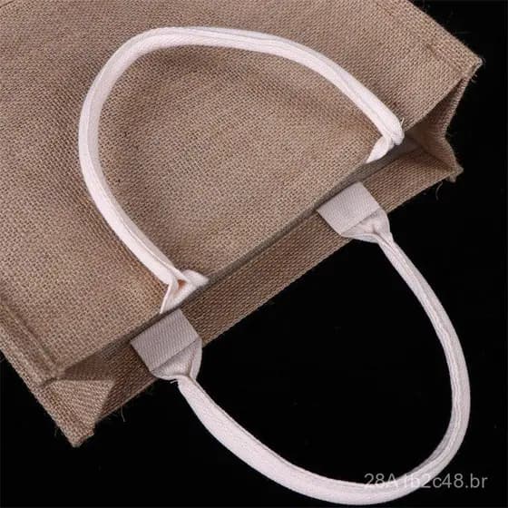 Sacos de juta laminados em estoque para venda por atacado, sacos de serapilheira revestidos com corda de algodão vintage