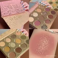 Nova Paleta de Sombras de 12 Cores GUICMAI Pink Enchantress Menage a Muah, Paleta de Natal com Brilho Perolado e Glitter