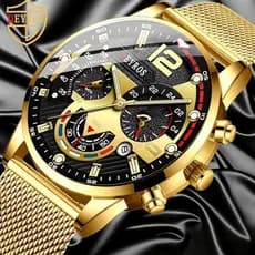 DEYROS Relógio masculino elegante com calendário exclusivo moderno de quartzo luminoso DSJW