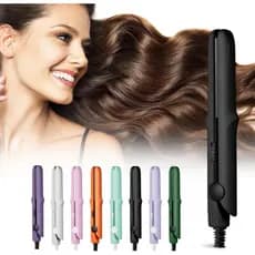 2025 Novo Mini Modelador de Cabelo de Dupla Função, 2 em 1 Mini Varinha Modeladora e Chapinha Alisadora, Varinha Modelad