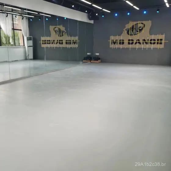 Piso de plástico PVC, tapete para dança, piso para ginástica e yoga, cor cinza sólida, 3,5mm 4mm 5mm