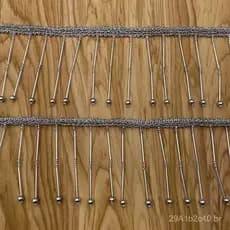 Fita decorativa bordada à mão com contas de vidro e franjas, acessório decorativo para roupas e vestidos de dança.