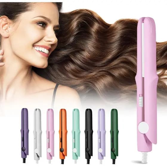 Mini Modelador de Cabelo 2 em 1, Alisador de Cabelo, Versão Atualizada 2025, Mini Modelador de Cabelo de Dupla Função, 6
