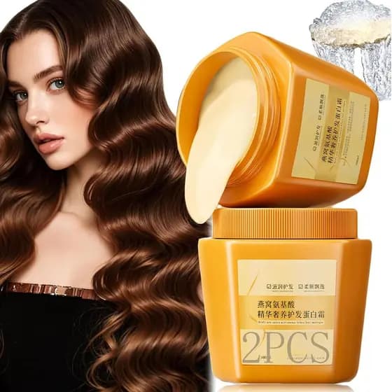 Creme de Proteína Capilar Hailoyearn, Essência de Aminoácidos, Creme de Proteína Capilar Luxuoso e Nutritivo, Condiciona