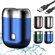 Barbeador Elétrico para Homens, Novo Mini Barbeador Elétrico 2025, Barbeador Elétrico Compacto Recarregável e à Prova d'