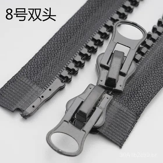 8 # Zíper, acessórios para mochilas e jaquetas de pluma, zíper de resina nº 8, zíper de dupla face, disponível para atac