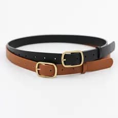Cinto feminino versátil com fivela de pino em estilo coreano, acessório casual retrô para combinar com saias e jeans, it