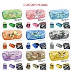 Pokémon Pokémon Pokémon Cute Pencil Case Compartimento duplo Grande capacidade Papelaria Maquiagem Pincel Bolsa de armaz
