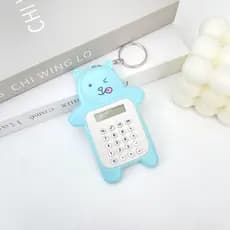 Calculadora fofa e portátil com design moderno, calculadora mini estilo cartoon para estudantes, calculadora de mão, mat