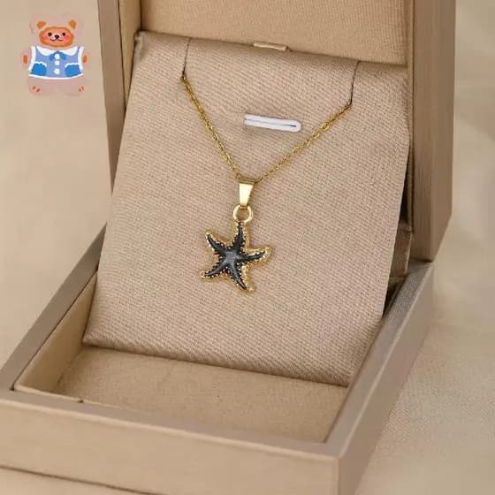 Colar Com Pingente De Estrela Do Mar Em Liga , Corrente De Clavícula , Lindo Para Mulheres , Leve Camadas De