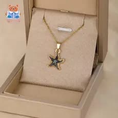 Colar Com Pingente De Estrela Do Mar Em Liga , Corrente De Clavícula , Lindo Para Mulheres , Leve Camadas De