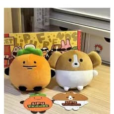 Siam Li Pu Friends Tanaka Zhang Tianzhong Chaveiro De Pelúcia Pegajoso Para Bolo De Arroz 10 Cm , Pingente De Bolsa Fofo