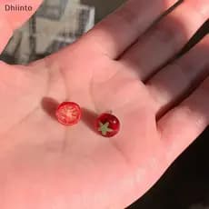 [Dhiint] 1 Par Exagerado Criativo Pequeno Tomate Brincos Para Mulheres Meninas Personalizado Na Moda Jóias Acessórios Pr