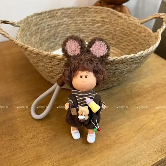 Chaveiro de Boneca para Meninas, Ornamento para Bolsa, Novo, 14cm, Mini Boneca Espanhola Pequena em Forma de Batata