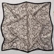 Lenço de seda estilo francês, versátil para o verão, lenço de pescoço de seda de amoreira vintage para mulheres, lenço q
