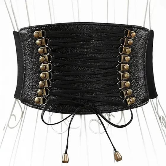 Cintos extra largos europeus e americanos para mulheres, cintos largos elásticos com franjas para decoração de saias e c