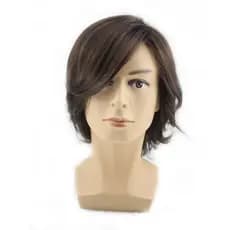 Novas perucas masculinas de estilo europeu e americano, versão coreana de cabelo curto estiloso, cabelo curto liso doura
