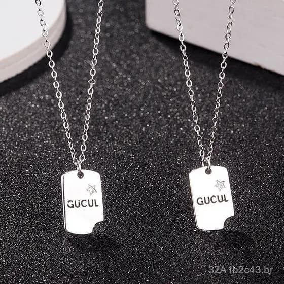 Colar minimalista europeu e americano GUCUL em prata s925 para mulheres, corrente curta para clavícula com pingente, gar