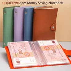 [serendipiahb] 100 Envelopes Caderno Para Economizar Dinheiro Reutilizável Challeng Casal Economizando Fácil E Divertido