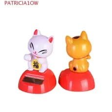PATRICIA1OW Brinquedos Solares Bonito Ornamento De Carro Clássico Balanço Boneca Estatueta De Energia Solar Estátua Bala