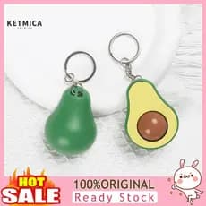Fruit Fidget Toy Rolling Avocado Core Keychain Stress Relief Roller Massage Bead Pendant for Kids Adults Portable Gift f