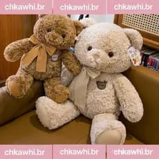 Urso De Pelúcia Tecido Escovado Ultramacio 4 Tamanhos 35-90cm Brinquedo Confortável