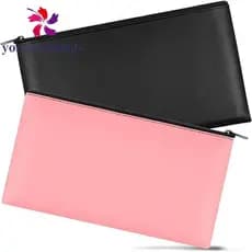 Bolsa YONGWANG Pu Bill , Pequena Compacta Com Zíper Para Depósito De Dinheiro Envelopes Bancários De 11 x 6 Polegadas