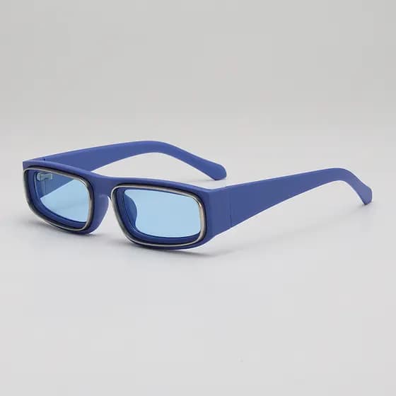 Small Rectangle Punk Sunglasses Square Frame Sun Retro Shades UV400**&*&&*---*&