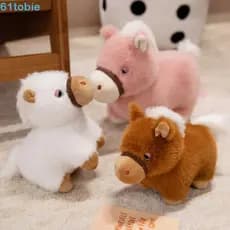 TOBIE Potro Brinquedos De Pelúcia , Pose Em Pé Macio Cavalo Boneca , Estilo Kawaii Simulação Design Animal